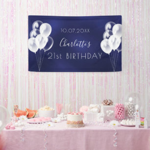 Blaue blaue Luftballons Party Banner