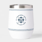 Blaue blaue Nautical Boat Wheel Blue Stars (Rückseite)