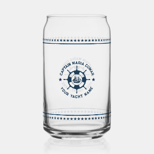 Blaue blaue Nautical Boat Wheel Blue Stars Dosenglas