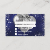 Blaue blaue Silberballons Party UAWG Begleitkarte (Vorderseite)