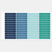 Blaue blaue, wasserdichte, klebrige Kid's Labels Etiketten (Blatt)