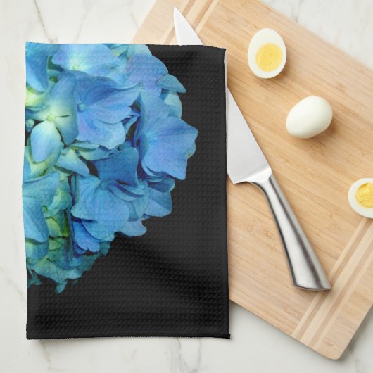 Blaue bläuliche Blume Hydrangea Handtuch (Viertel Falte)