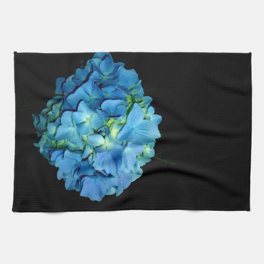 Blaue bläuliche Blume Hydrangea Handtuch (Horizontal)