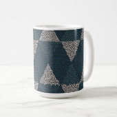 Blaue Bleiglas-Diamant Kaffeetasse (VorderseiteRechts)