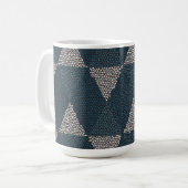 Blaue Bleiglas-Diamant Kaffeetasse (Vorderseite Links)