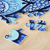 Blaue Bleistift-Mandala-Design Originalkunst Puzzle (Seite)