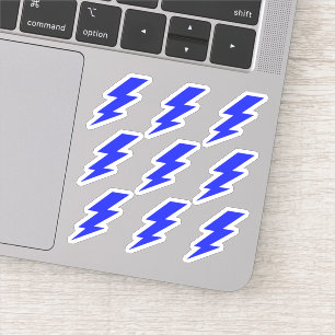 Blaue Blitz-Sticker - College-Aufkleber Aufkleber