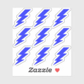 Blaue Blitze - Aufkleber für die Uni (Blatt)