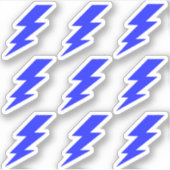 Blaue Blitze - Aufkleber für die Uni (Vorderseite)
