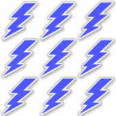 Blaue Blitze - Aufkleber für die Uni (Vorderseite)