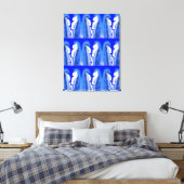 Blaue Blitzkunst Leinwanddruck (Insitu (Schlafzimmer))