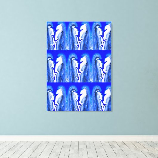 Blaue Blitzkunst Leinwanddruck (Insitu (Holzboden))