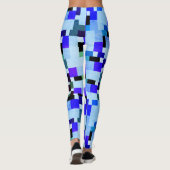 Blaue Blöcke Leggings (Rückseite)