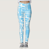 Blaue Blöcke Leggings (Vorderseite)