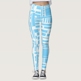 Blaue Blöcke Leggings