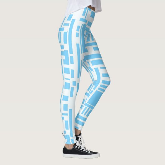 Blaue Blöcke Leggings (Rechts)