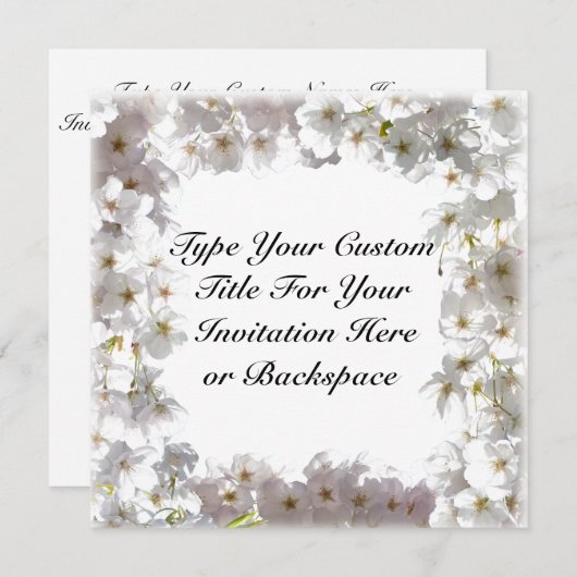 Blaue Blossom Einladungen Personalisierte RSVP-Kar (Vorne/Hinten)