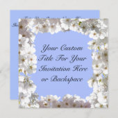 Blaue Blossom Einladungen Personalisierte RSVP-Kar (Vorne/Hinten)