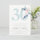 BLAUE BLUE BLUEN AUS GEWEBTEM AQUA 30. JEDEN ALTER EINLADUNG (Stehend Vorderseite)