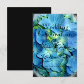 Blaue blühende Blume Blue Hydrangea Save The Date (Vorne/Hinten)