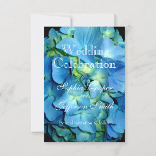 Blaue blühende Blume Blue Hydrangea Save The Date