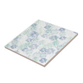 Blaue blühende Blume Blumenmuster Muster der blaue Fliese (Seite)