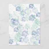 Blaue blühende Blume Blumenmuster Muster der blaue Postkarte (Vorderseite)