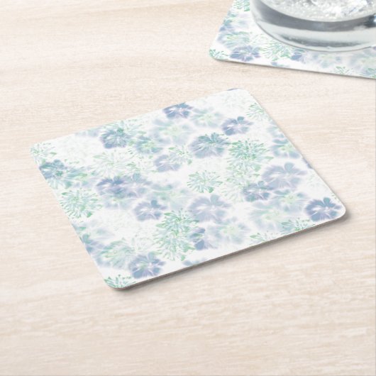 Blaue blühende Blume Blumenmuster Muster der blaue Rechteckiger Pappuntersetzer (angewinkelt)