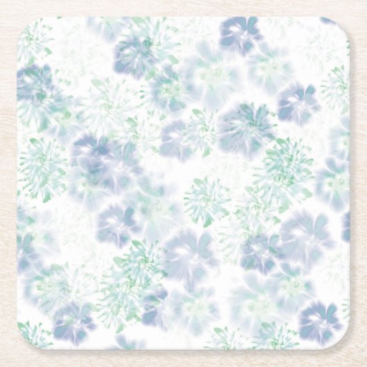 Blaue blühende Blume Blumenmuster Muster der blaue Rechteckiger Pappuntersetzer (Vorderseite)