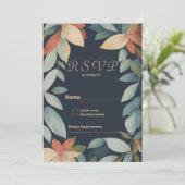 Blaue blühende UAWG mit tropischer Minze Einladung (Stehend Vorderseite)