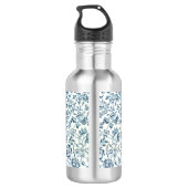 Blaue Blume 18 Unze. Edelstahl Edelstahlflasche (Rückseite)