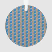 Blaue Blume Acrylic Ornament (Rückseite)