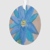 Blaue Blume Acrylic Ornament (Vorderseite)