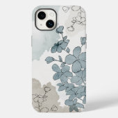 Blaue Blume Aquarell Naturboho sauber Case-Mate iPhone Hülle (Rückseite)