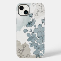 Blaue Blume Aquarell Naturboho sauber