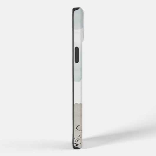 Blaue Blume Aquarell Naturboho sauber Case-Mate iPhone Hülle (Rückseite / Rechts)