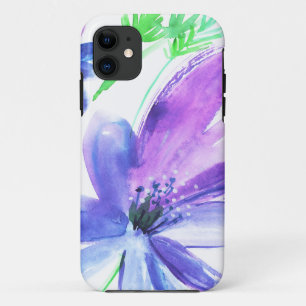 Blaue Blume Aquarellkunst Case-Mate iPhone Hülle