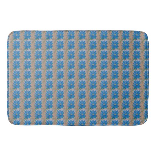 Blaue Blume Badematte (Vorderseite)
