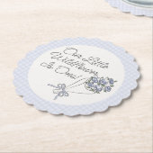 Blaue Blume - Blumenmarkt Geburtstagspartei Untersetzer (angewinkelt)