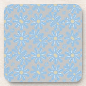 Blaue Blume Blumenmuster - Untersetzer (Vorderseite)