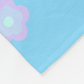 Blaue Blume Blütenfarbenes Muster Fleecedecke (Ecke)