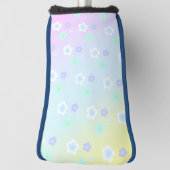 Blaue Blume Blütenfarbenes Muster Golf Headcover (Rotieren 90)