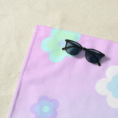 Blaue Blume Blütenfarbenes Muster Strandtuch (Beispiel)