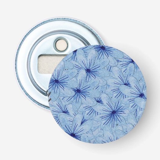 Blaue Blume Bouquet Flaschenöffner (Vorderseite)