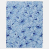 Blaue Blume Bouquet Fleecedecke (Vorderseite)