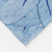 Blaue Blume Bouquet Fleecedecke (Ecke)