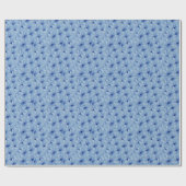 Blaue Blume Bouquet Geschenkpapier (Flach)