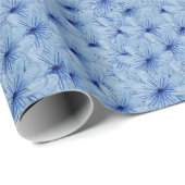 Blaue Blume Bouquet Geschenkpapier (Rolleneckpunkt)