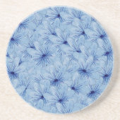 Blaue Blume Bouquet Getränkeuntersetzer (Vorne)
