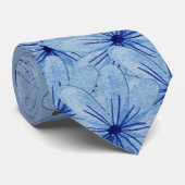 Blaue Blume Bouquet Krawatte (Gerollt)